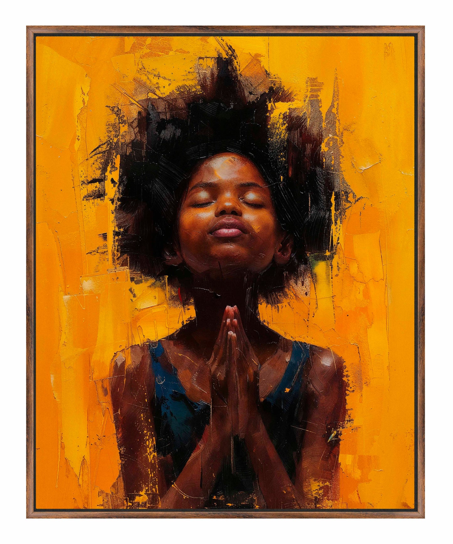 Candlelit devotion - Gallery Wrapped Canvas