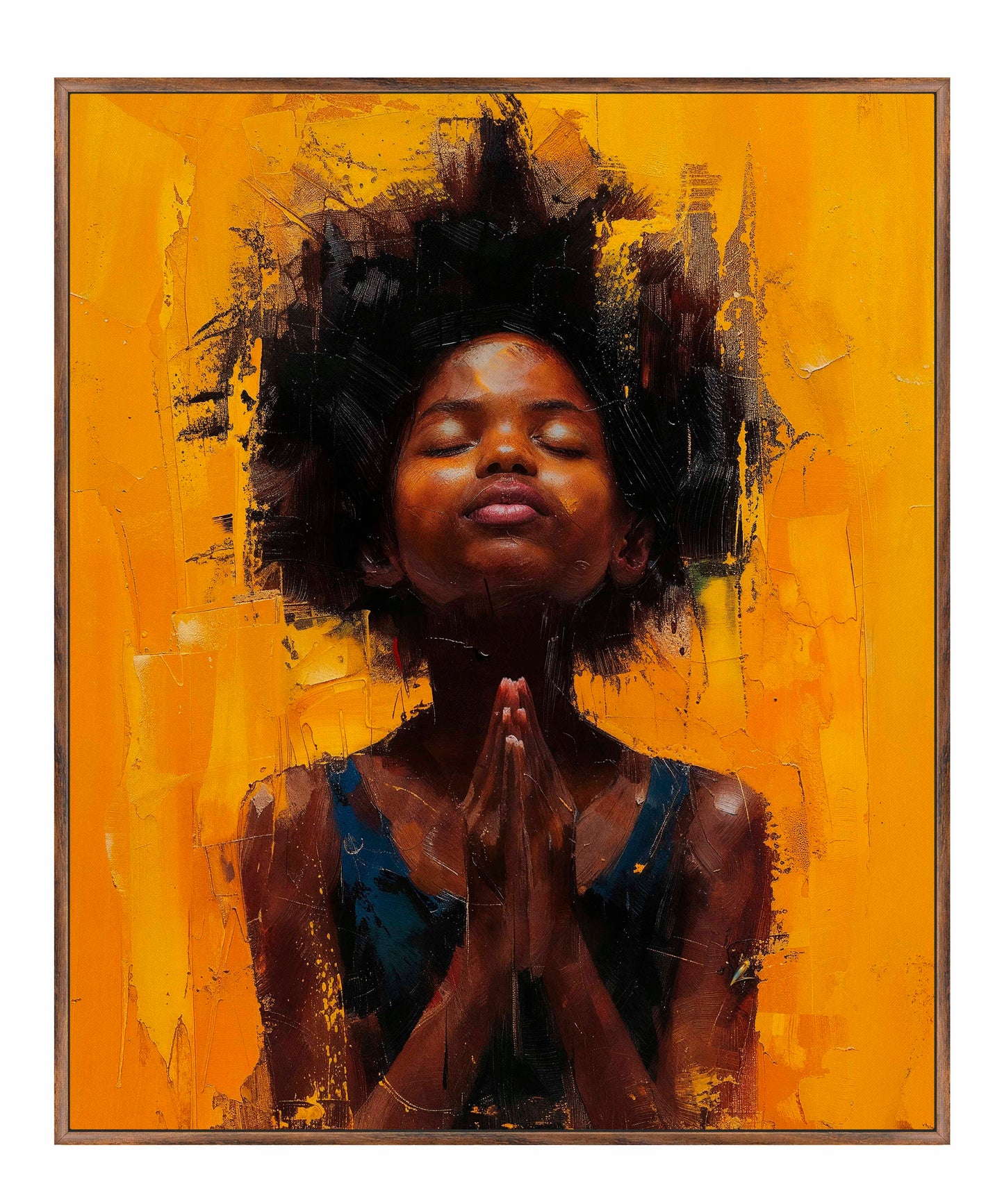 Candlelit devotion - Gallery Wrapped Canvas