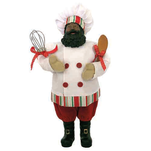 African American Baker - 12" Santa