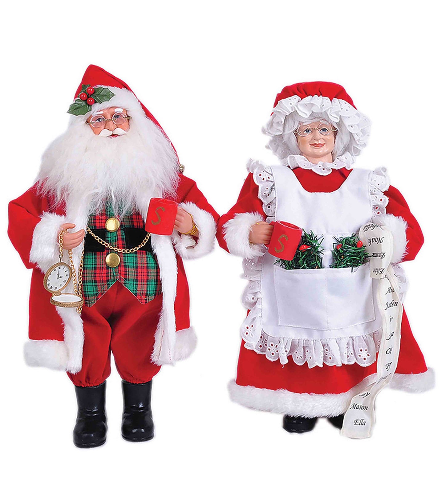 Mr And Mrs Claus - 15" Claus (Set of 2)