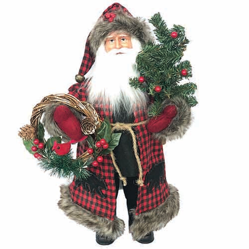 Plaid Black Bear - 15" Claus