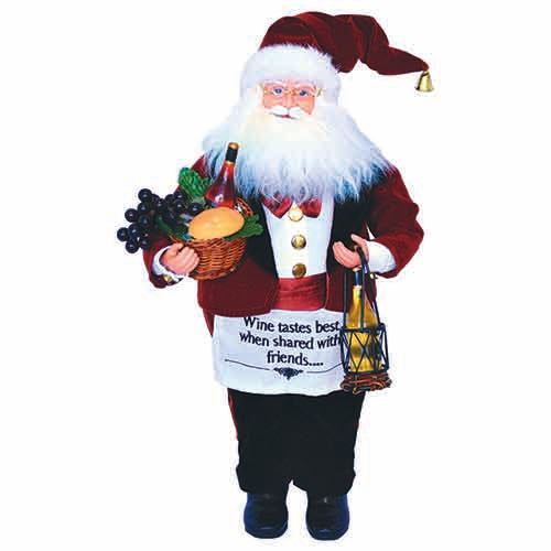 Wine Steward - 18" Santa