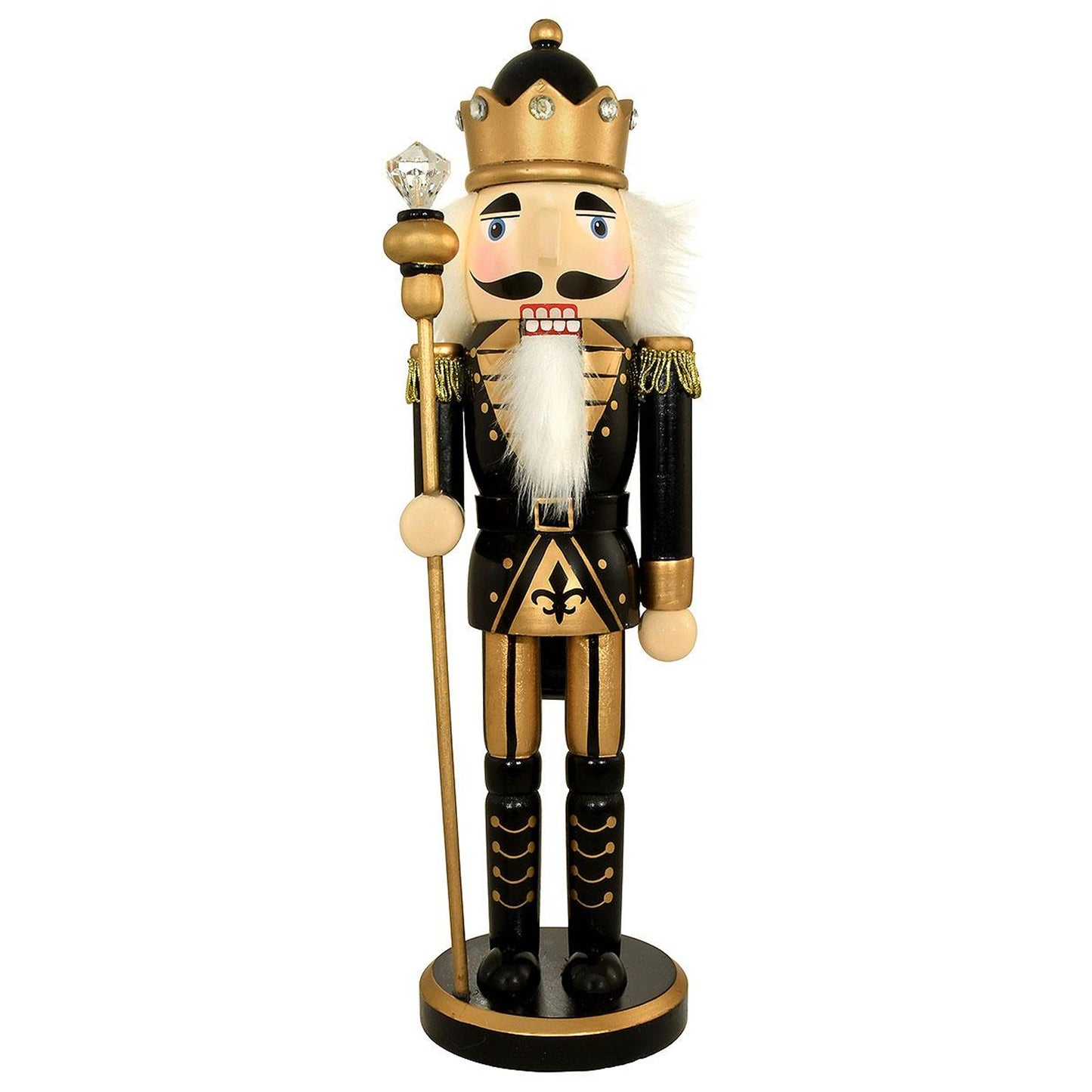 Black and Gold King - 14" Nutcracker
