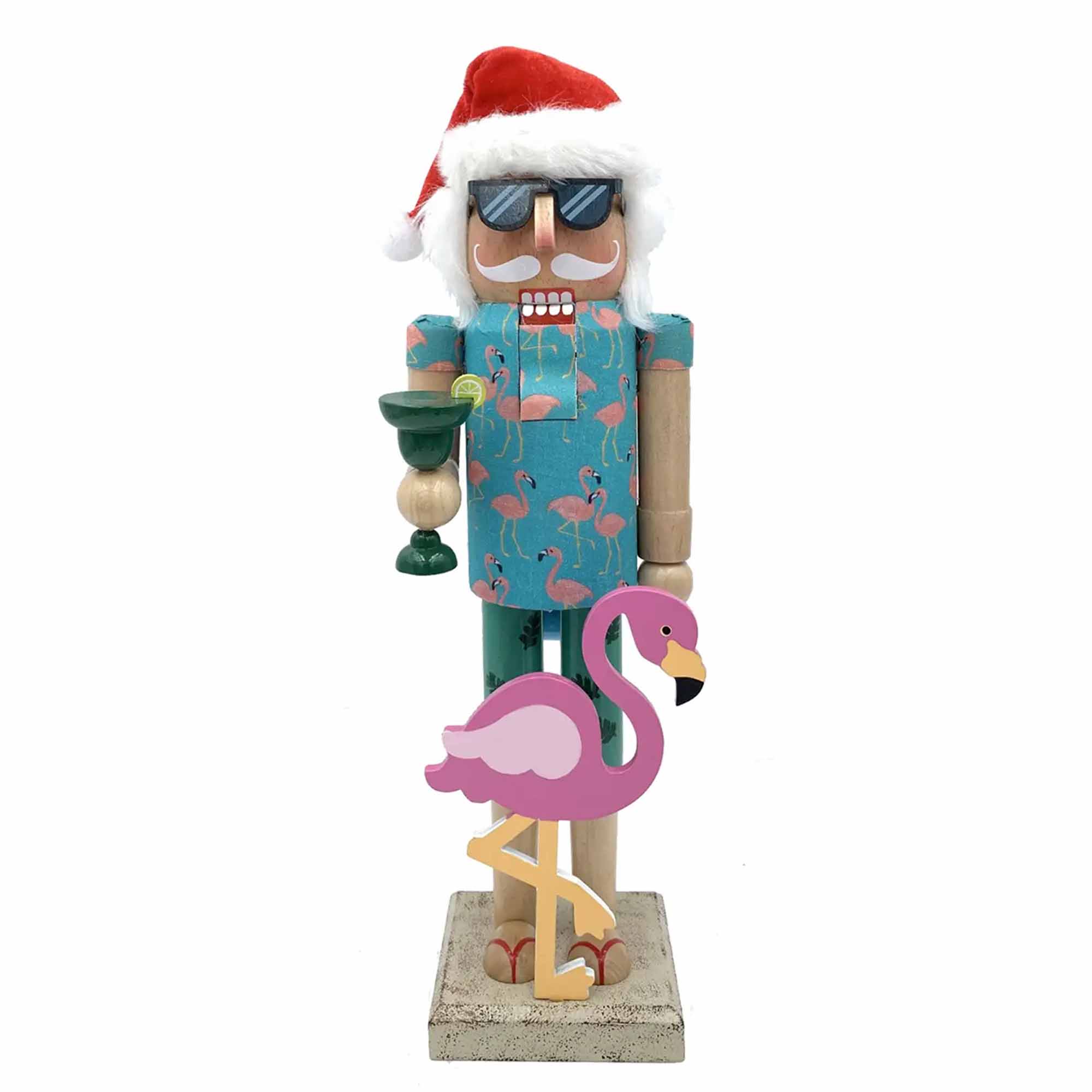 Wild Wings Flamingo Claus Nutcracker