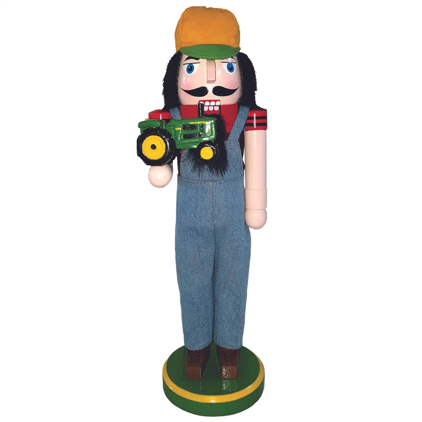 Farmer with Green Tractor - 14" Nutcracker