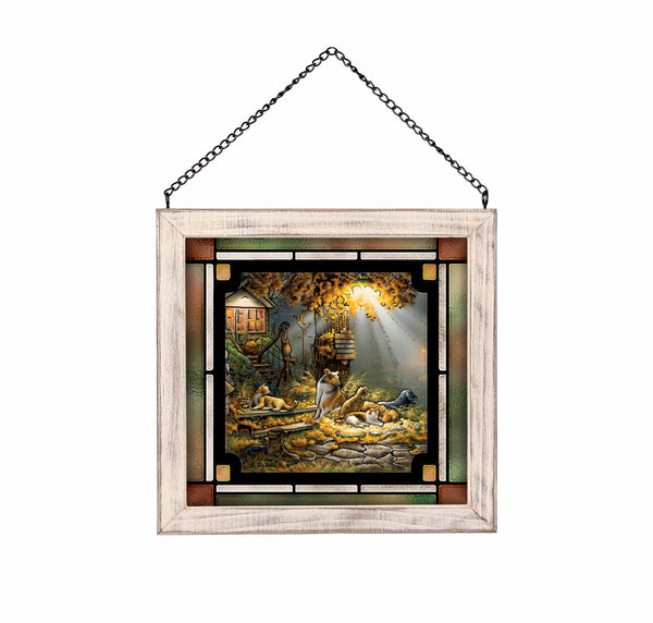 Our Friends - 9" x 9" Stained Glass Art