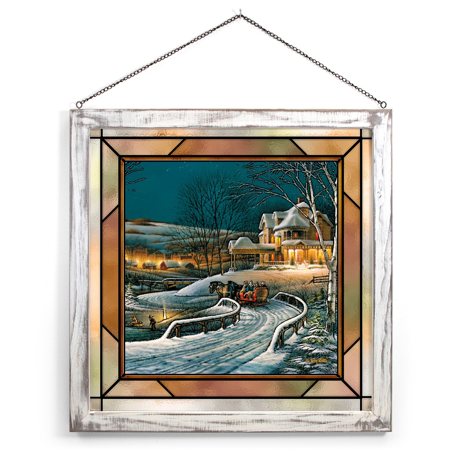 Family Traditions - 20" x 20" Stained Glass Art