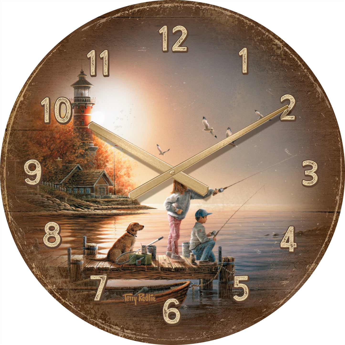 From Sea to Shining Sea - 21" Round Clock