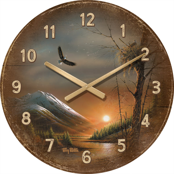 Flying Free - 21" Round Clock