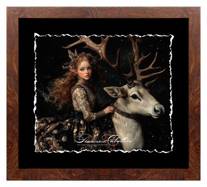 Elven Magic Under Stars - Deckled Edge Paper Print