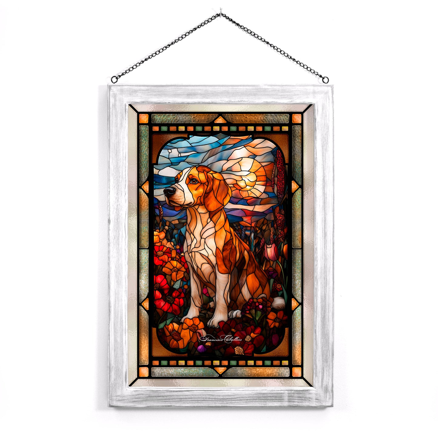 Beagle - Stained Glass Art