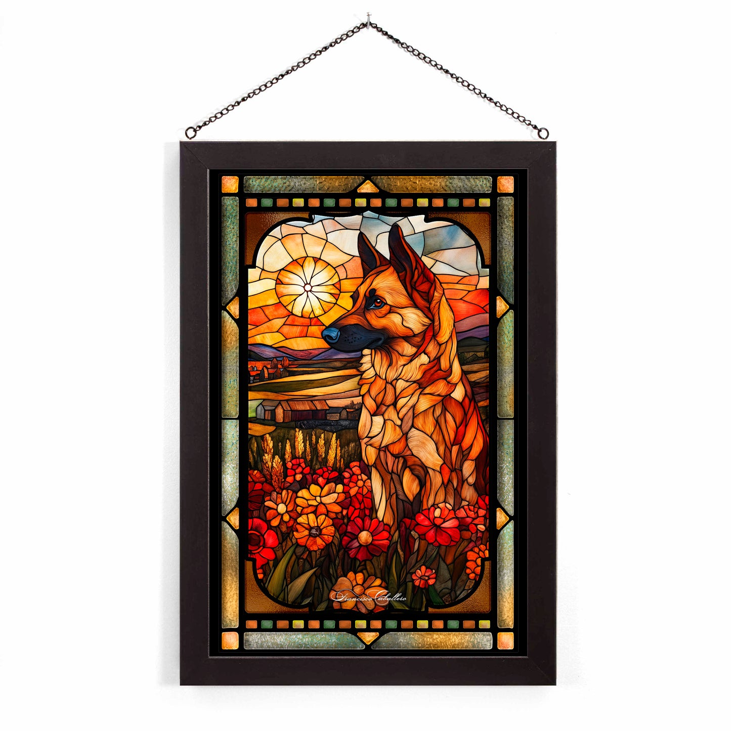 German Sheperd  - Stained Glass Art