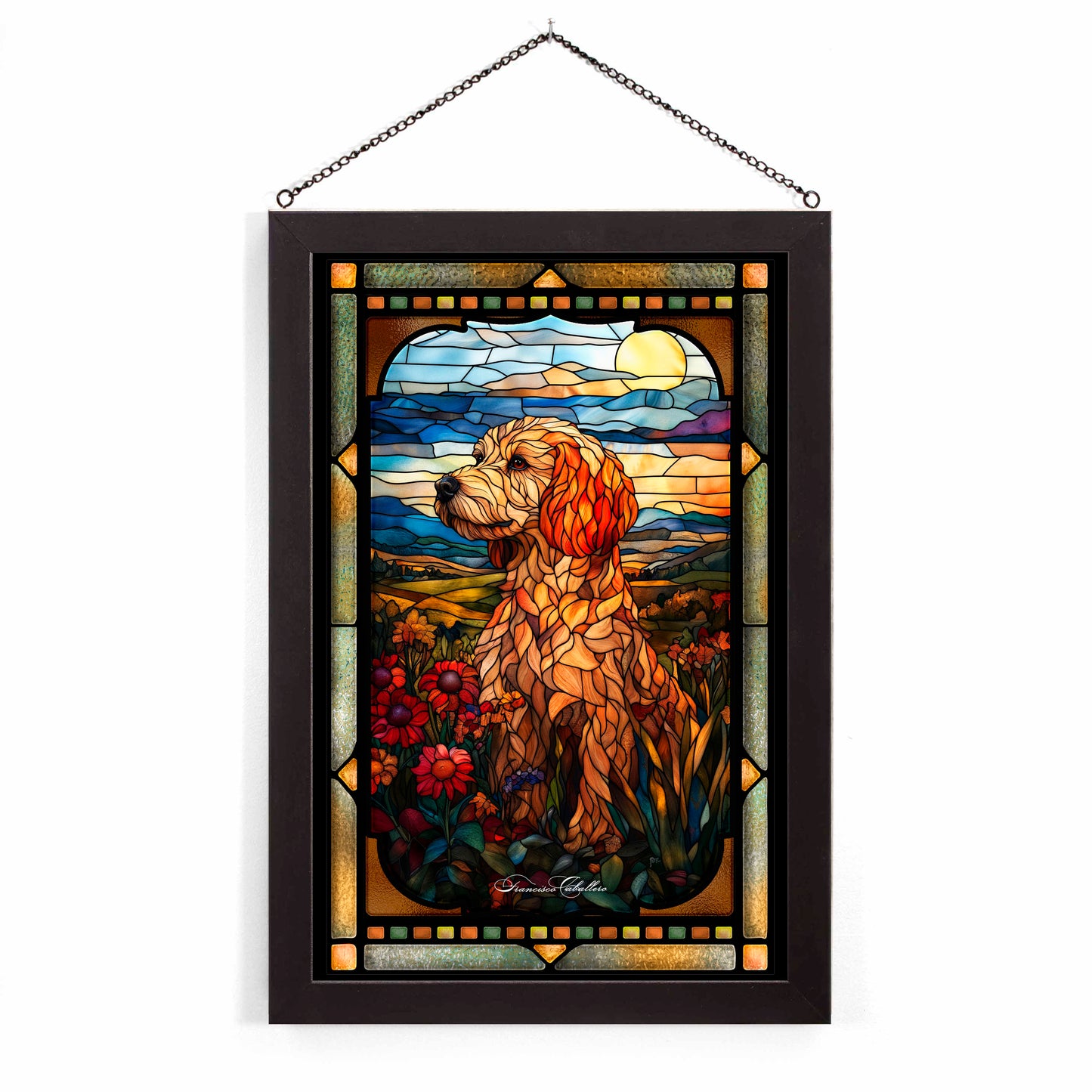 Poodle - Stained Glass Art