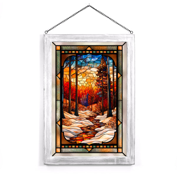 Frost's Golden Moment - Stained Glass Art