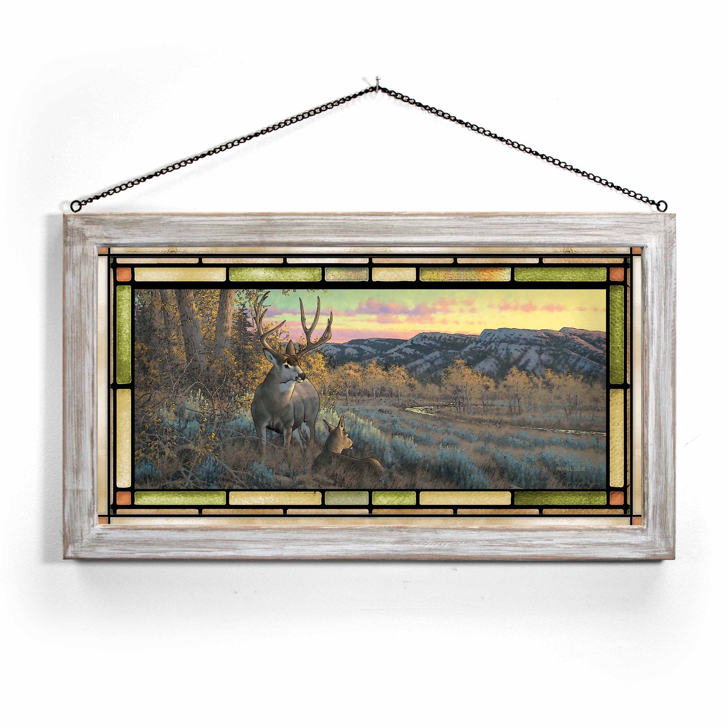 Stand With Me - Mule Deer - Stained Glass Art