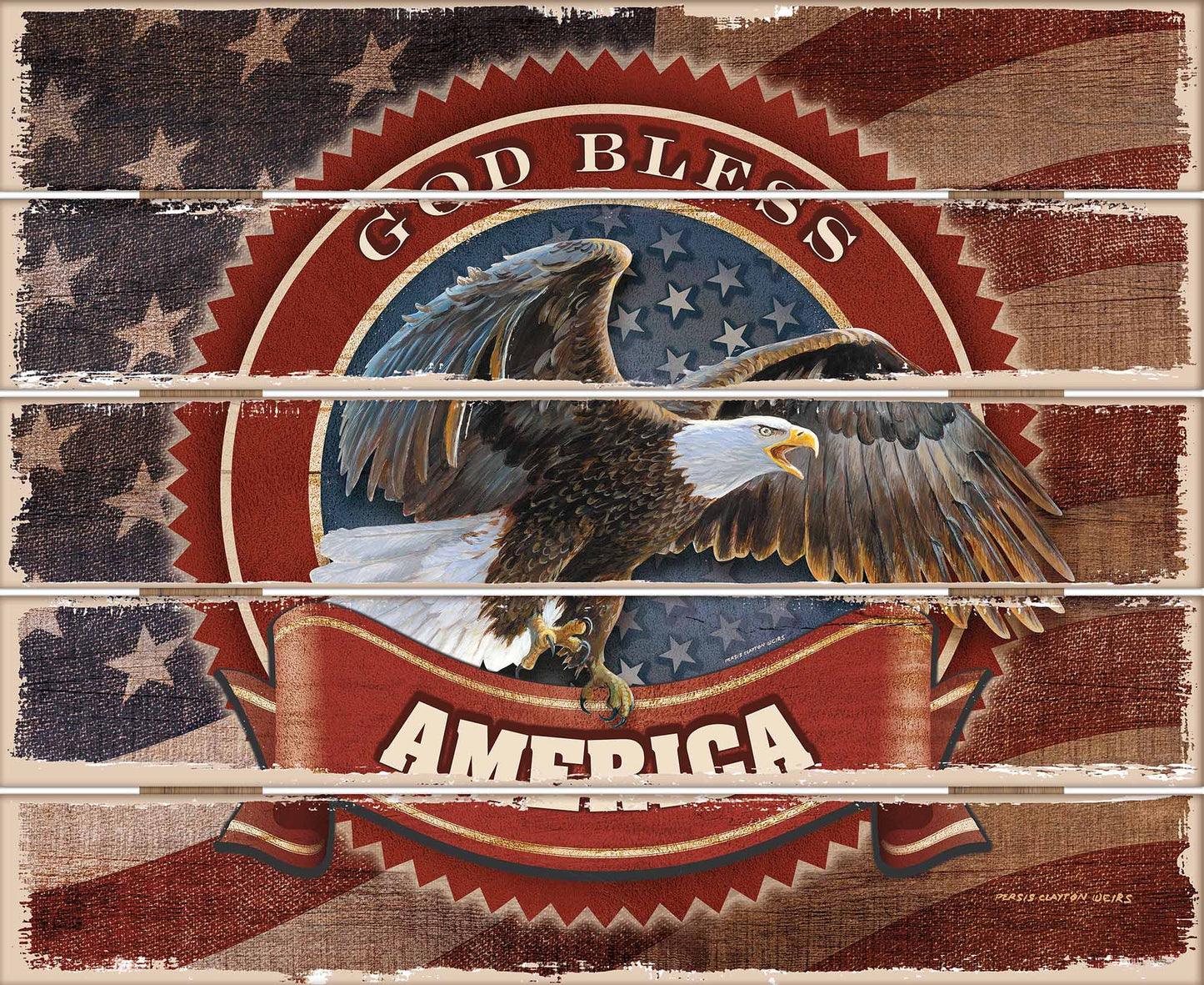 God Bless America - 18" x 22" Pallet Wall Art