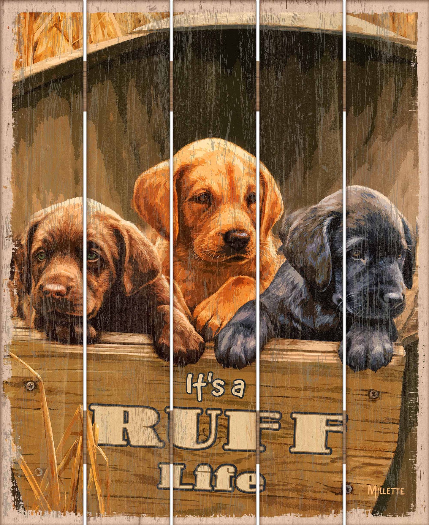 It's a Ruff Life - 18" x 22" Pallet Wall Art