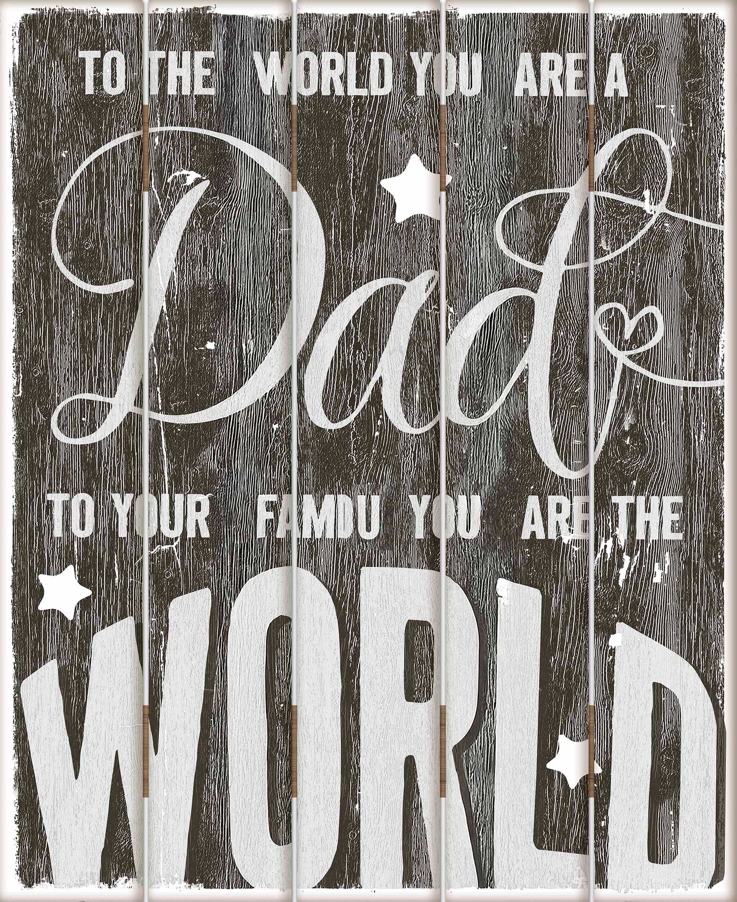 Dad World - 18" x 22" Pallet Wall Art