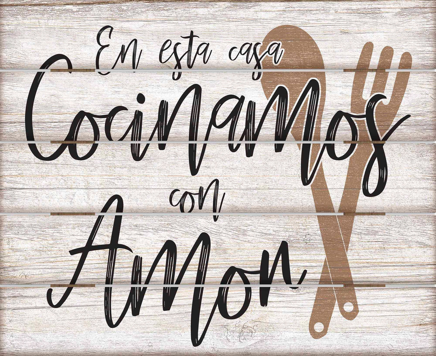 Cocinamos Spanish - 18" x 22" Pallet Wall Art