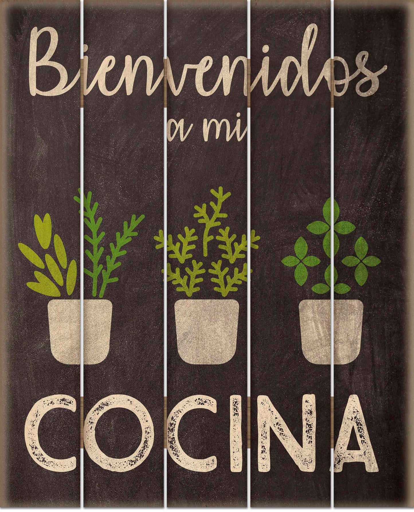 Bienvenidos Cocina Spanish - 18" x 22" Pallet Wall Art