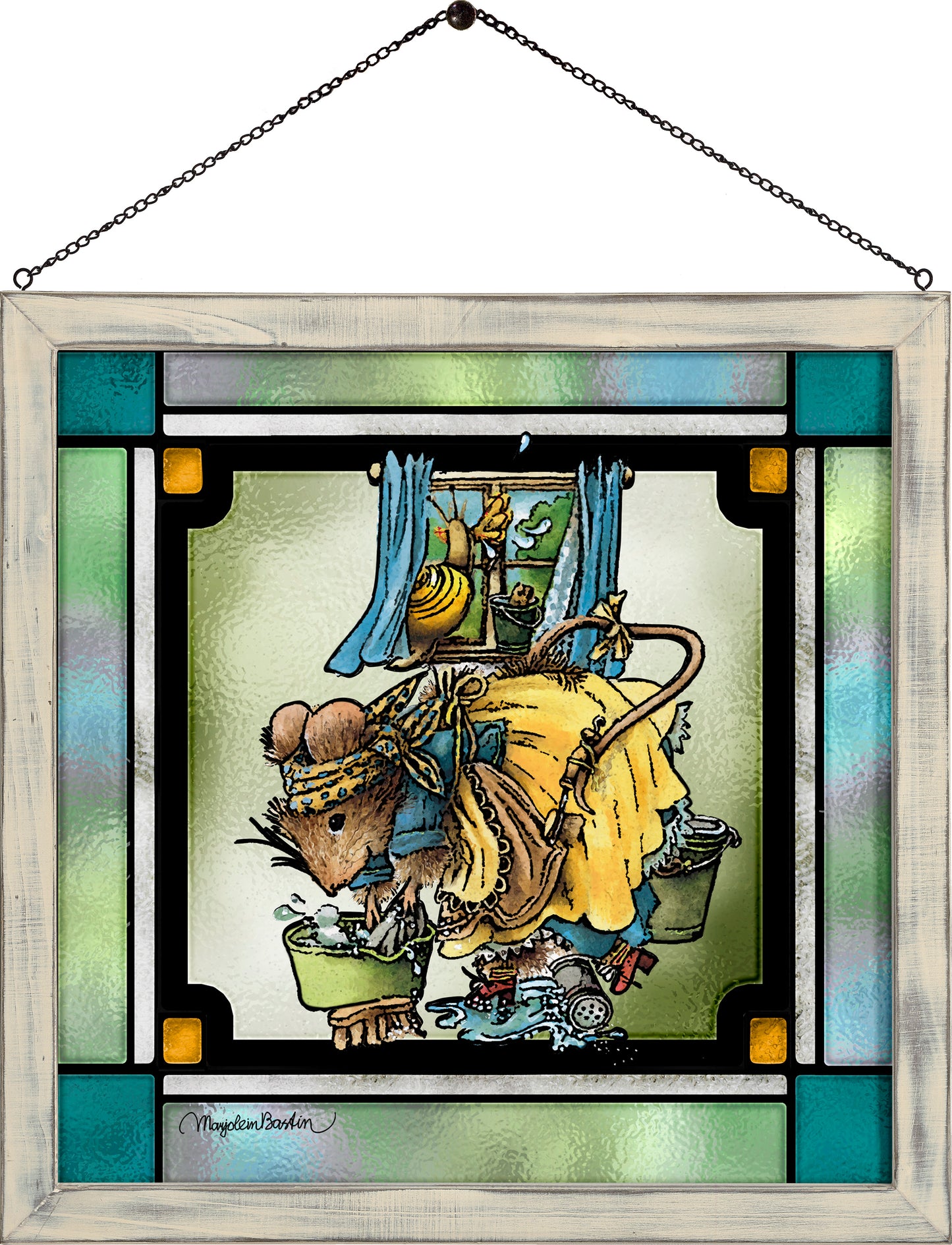 Teamwork and Tiny Bubbles - Framed Glass Art