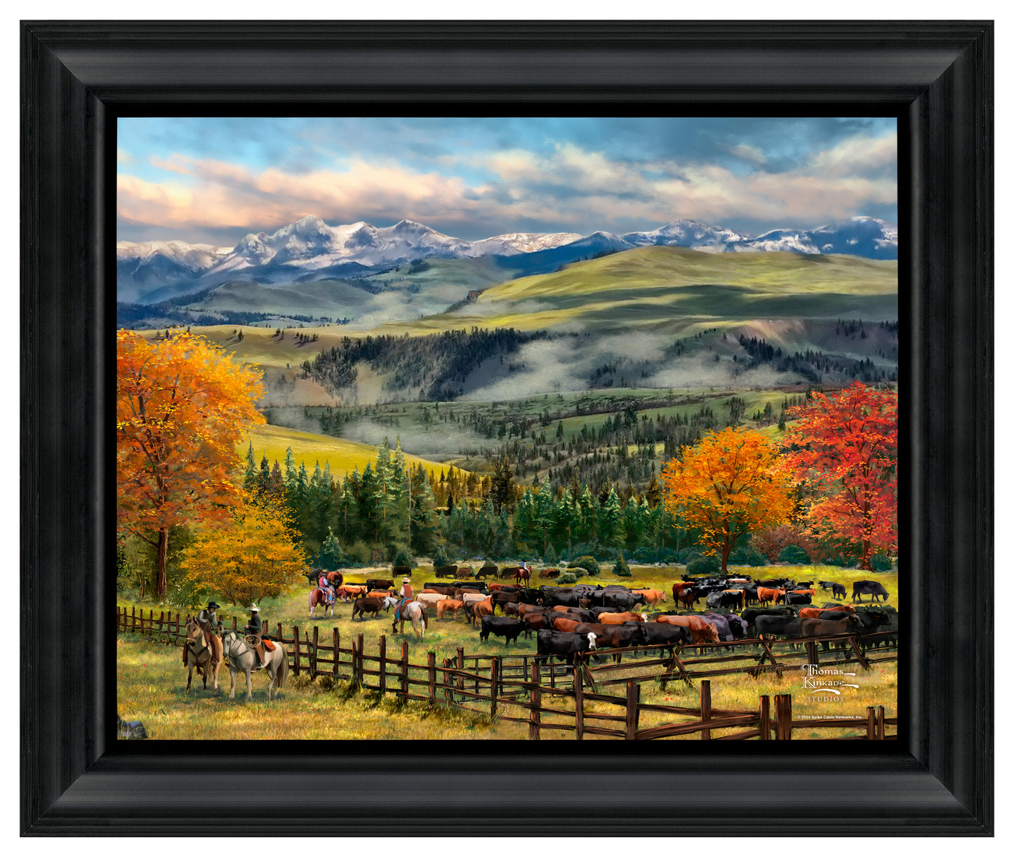 Yellowstone Sky 16" x 20" Brushstroke Vignette