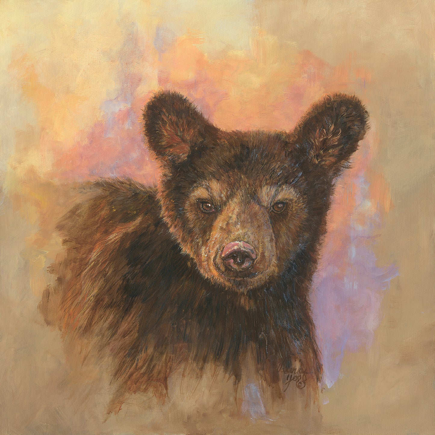 Berry Bear - 14" x 14" Original Study Acrylic on board  1/1