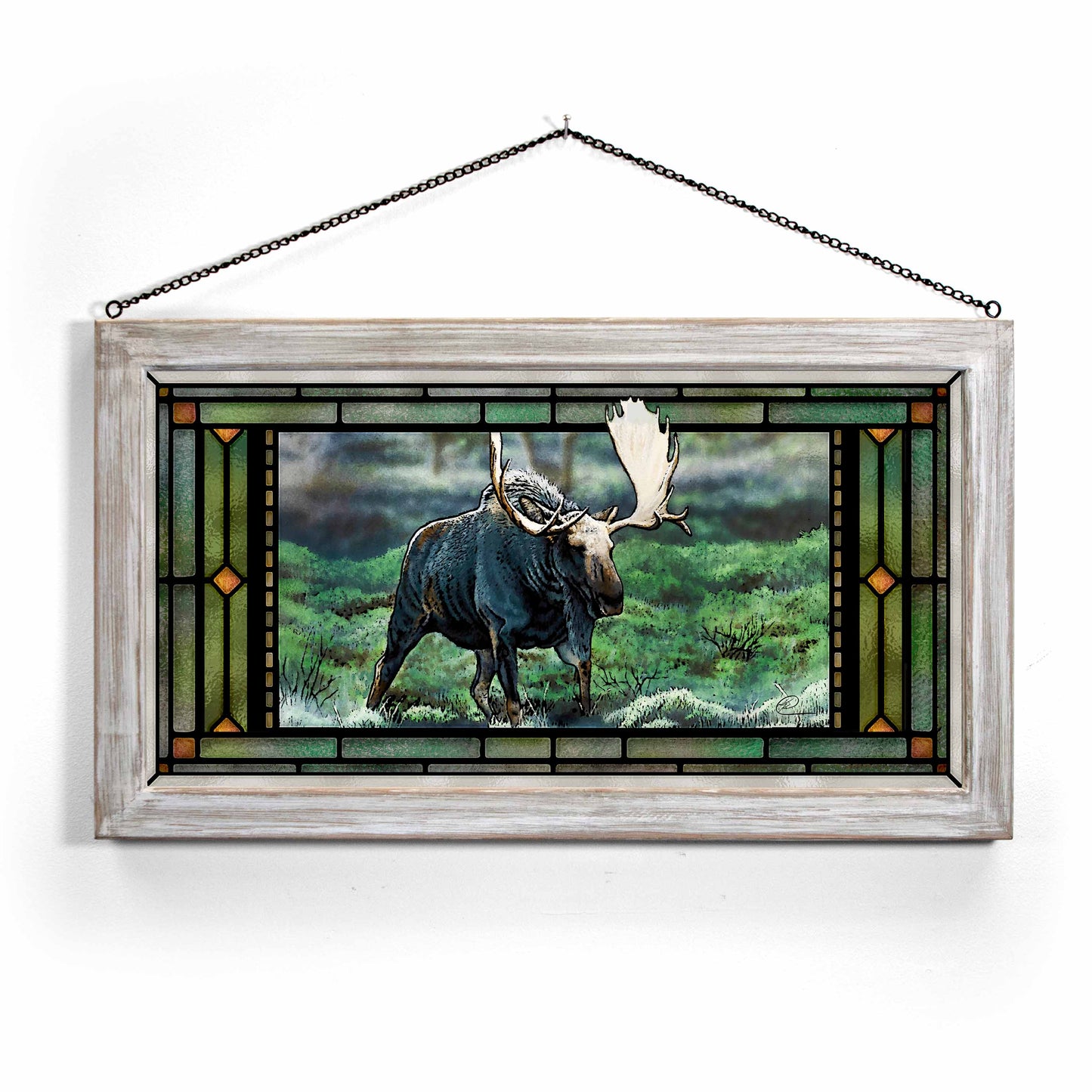 Midnight Forage - Stained Glass Art
