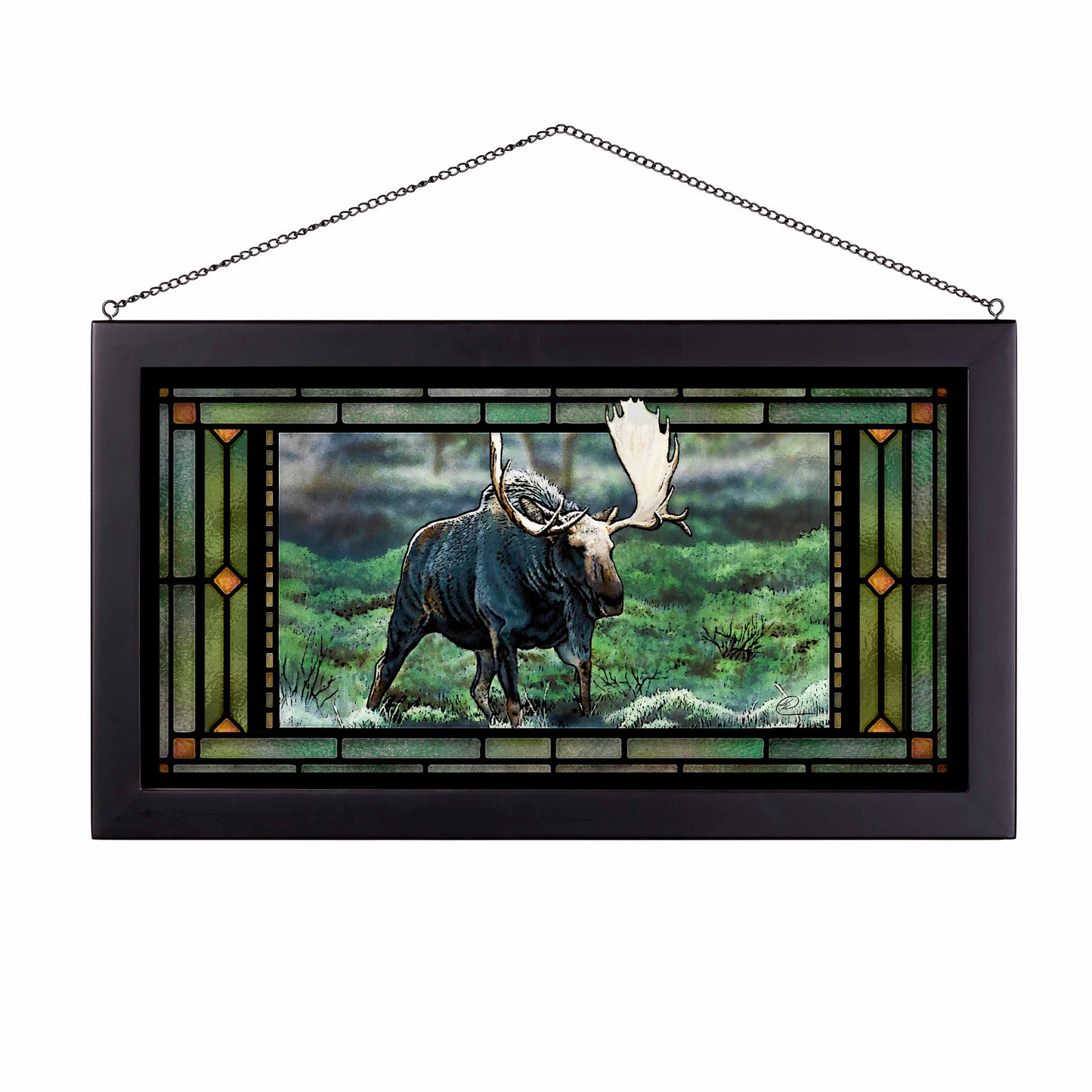 Midnight Forage - Stained Glass Art