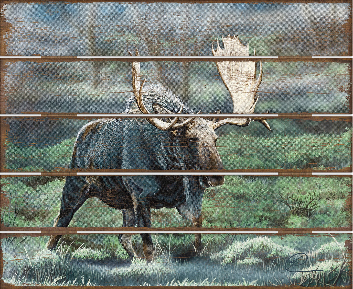 Midnight Forage - 18" x 22" Pallet Wall Art