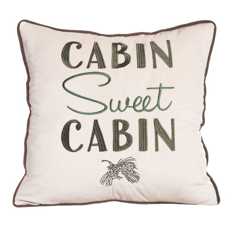 Sweet Cabin Squared Pillow 18" x 18"