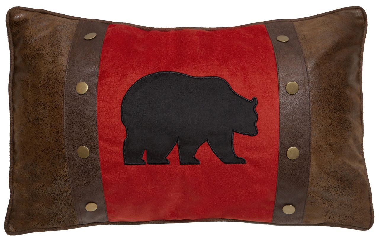 Carstens Bear and Rivets Cabin Pillow
