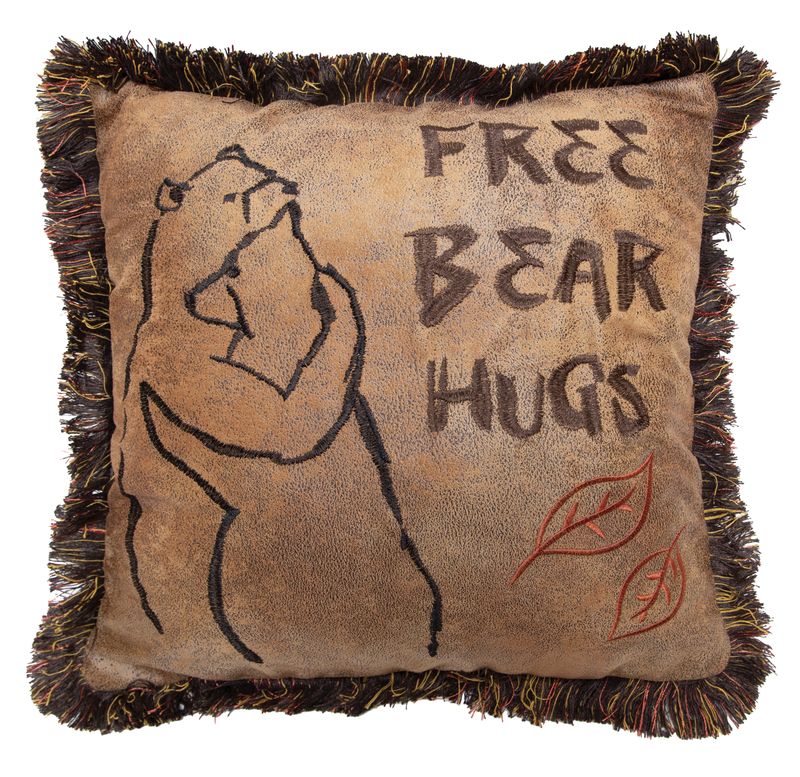 Free Bear Hugs Pillow 18" x 18"