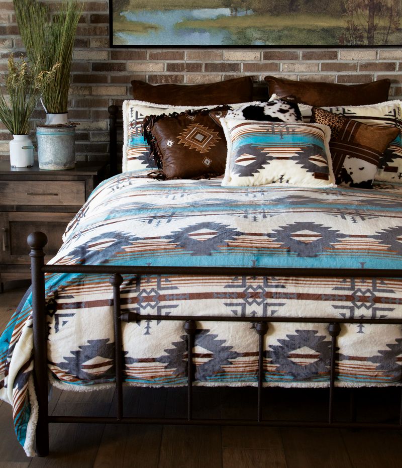Wrangler Lone Mountain Sherpa Fleece 3-Piece Comforter Set, Twin