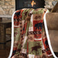 Patchwork Lodge Rustic Cabin Plush Sherpa Throw Blanket 54" x 68"