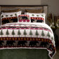 Tall Pine Rustic Cabin 5-Piece Plush Sherpa Bedding Set, Queen