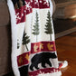 Tall Pine Rustic Cabin Plush Sherpa Throw Blanket 54" x 68"