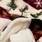 Tall Pine Rustic Cabin Plush Sherpa Throw Blanket 54" x 68"