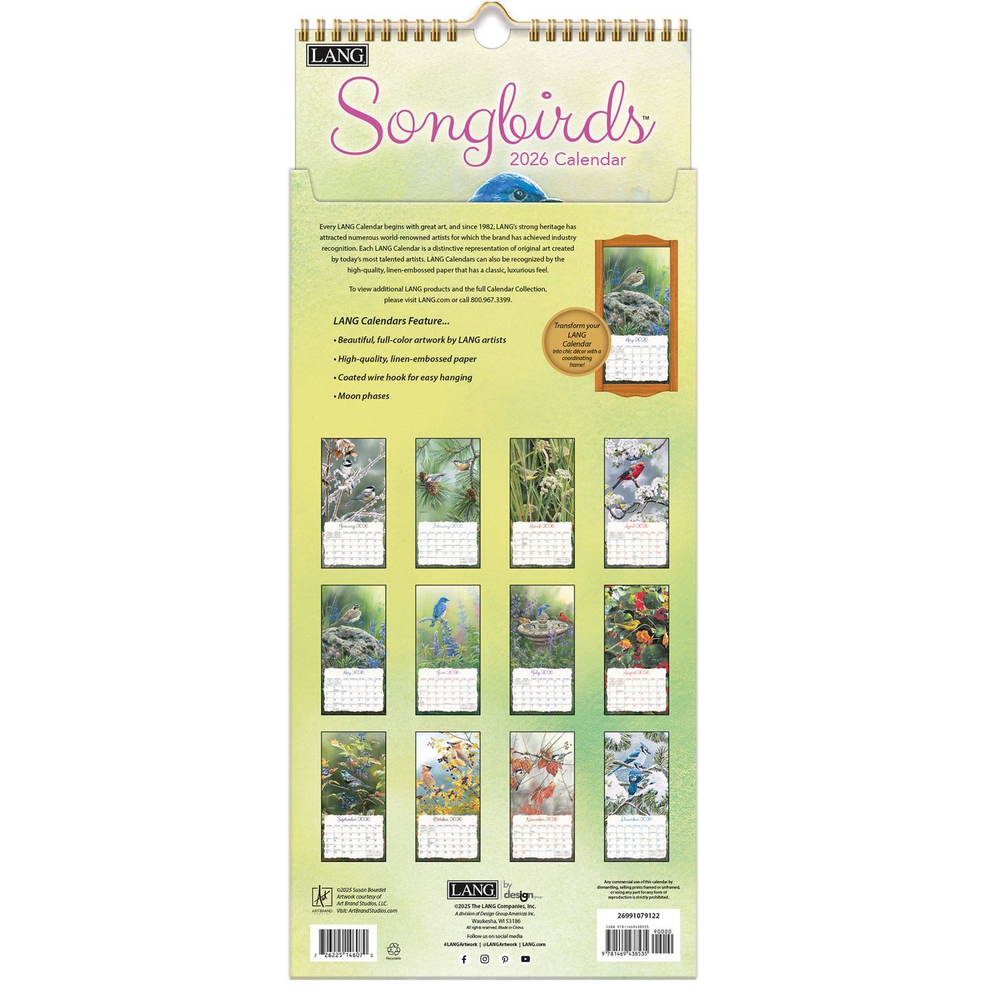 Songbirds™ - 2026 Vertical Wall Calendar