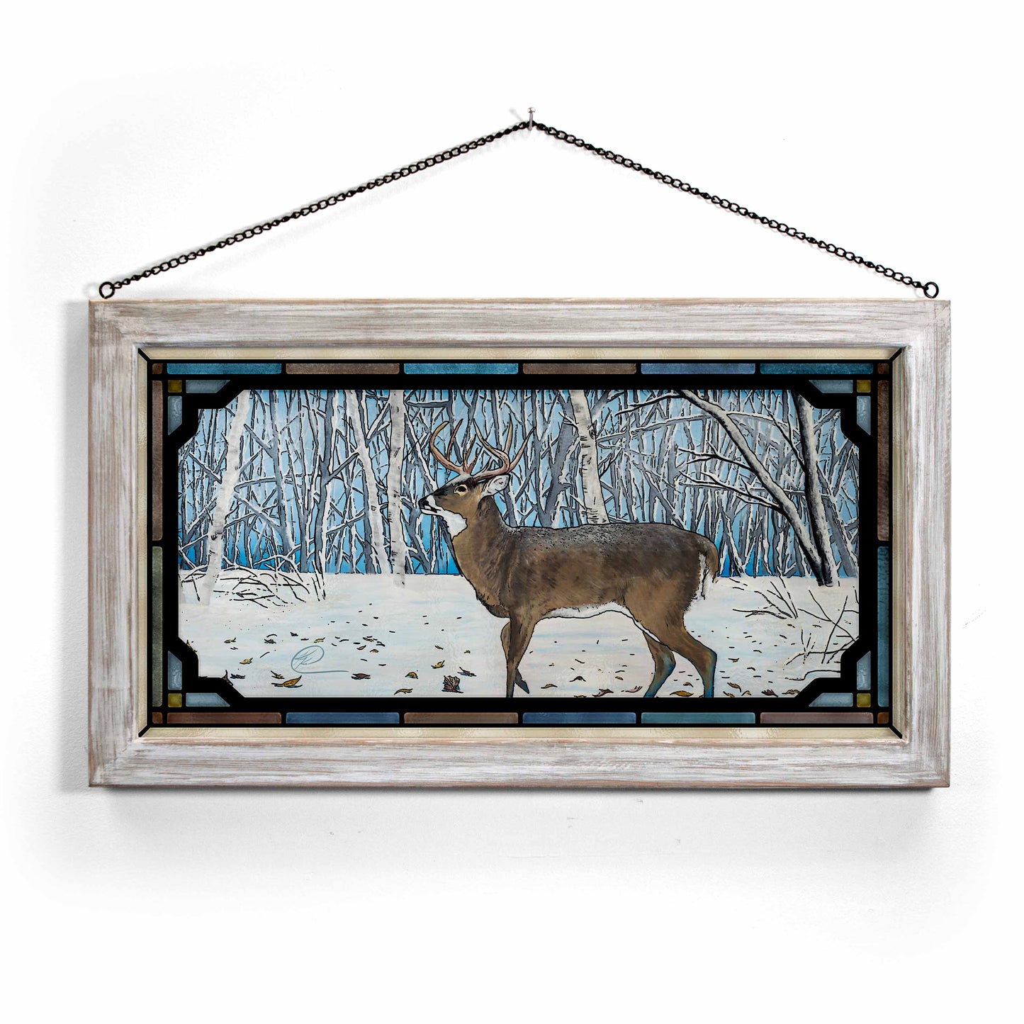 Peaceful Winter - Stained Glass Art