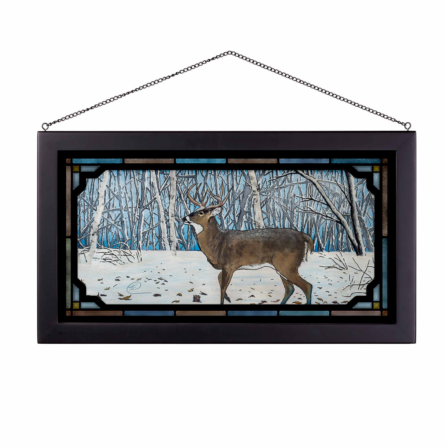 Peaceful Winter - Stained Glass Art