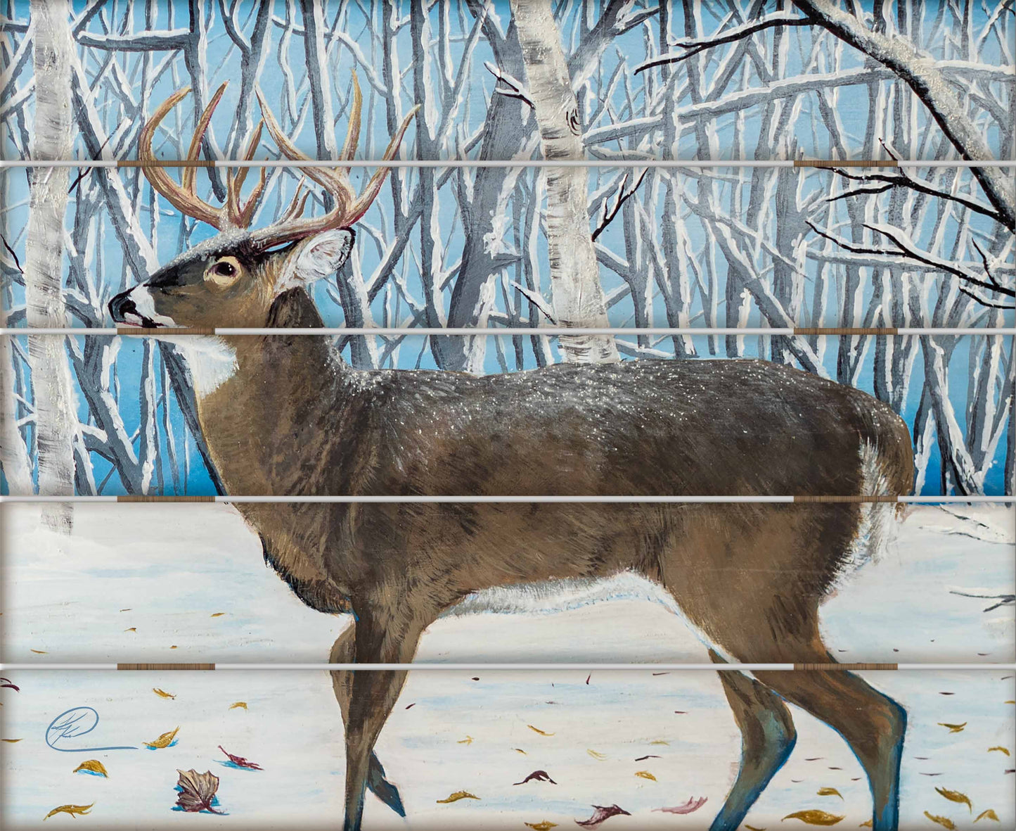 Peaceful Winter - 18" x 22" Pallet Wall Art