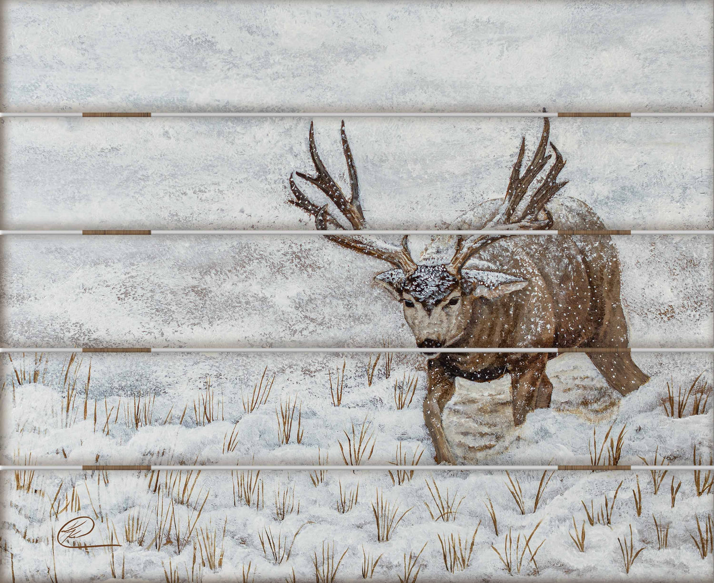 Snow Muley - 18" X 22" Pallet Wall Art