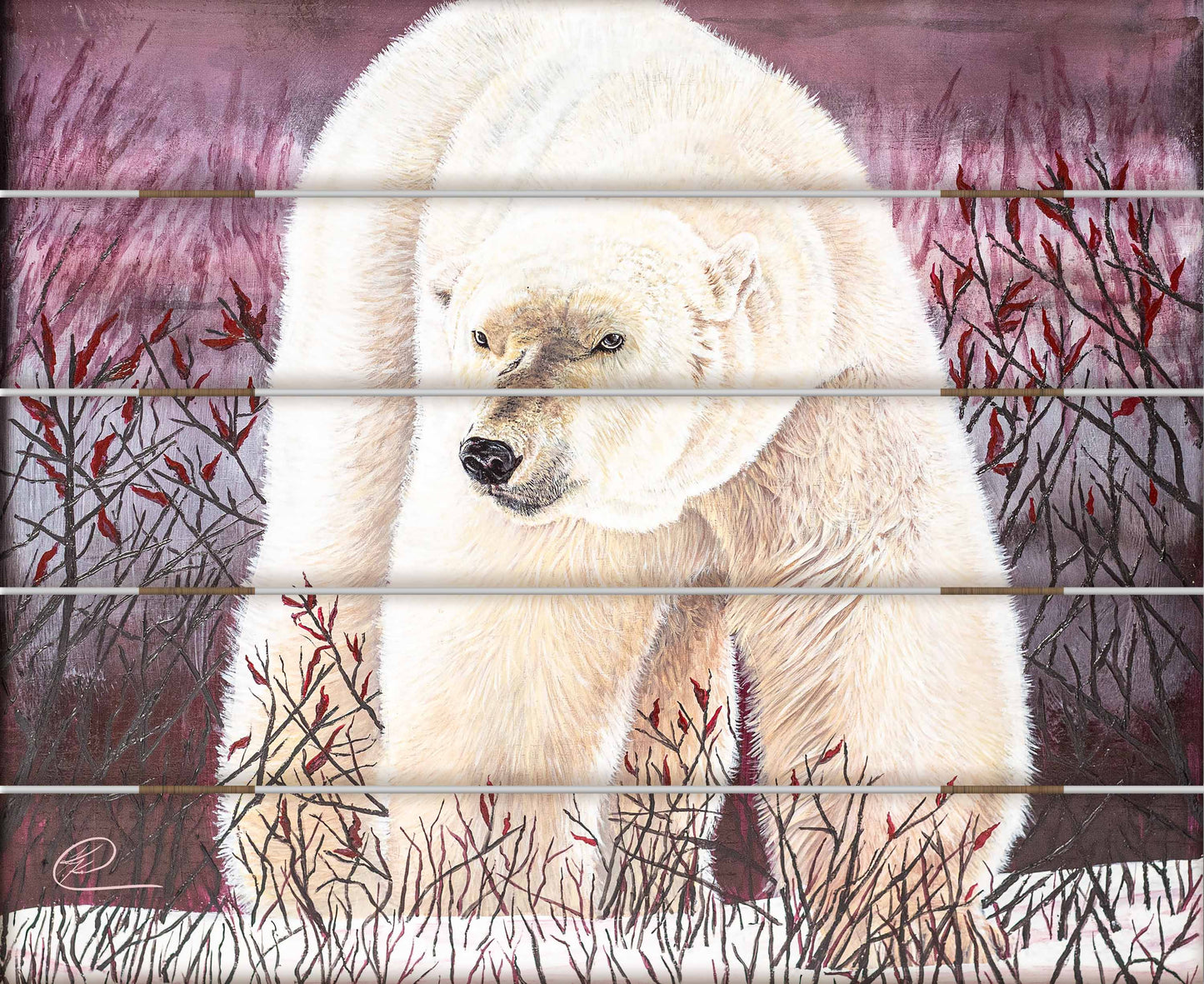 Purple Polar - 18" x 22" Pallet Wall Art