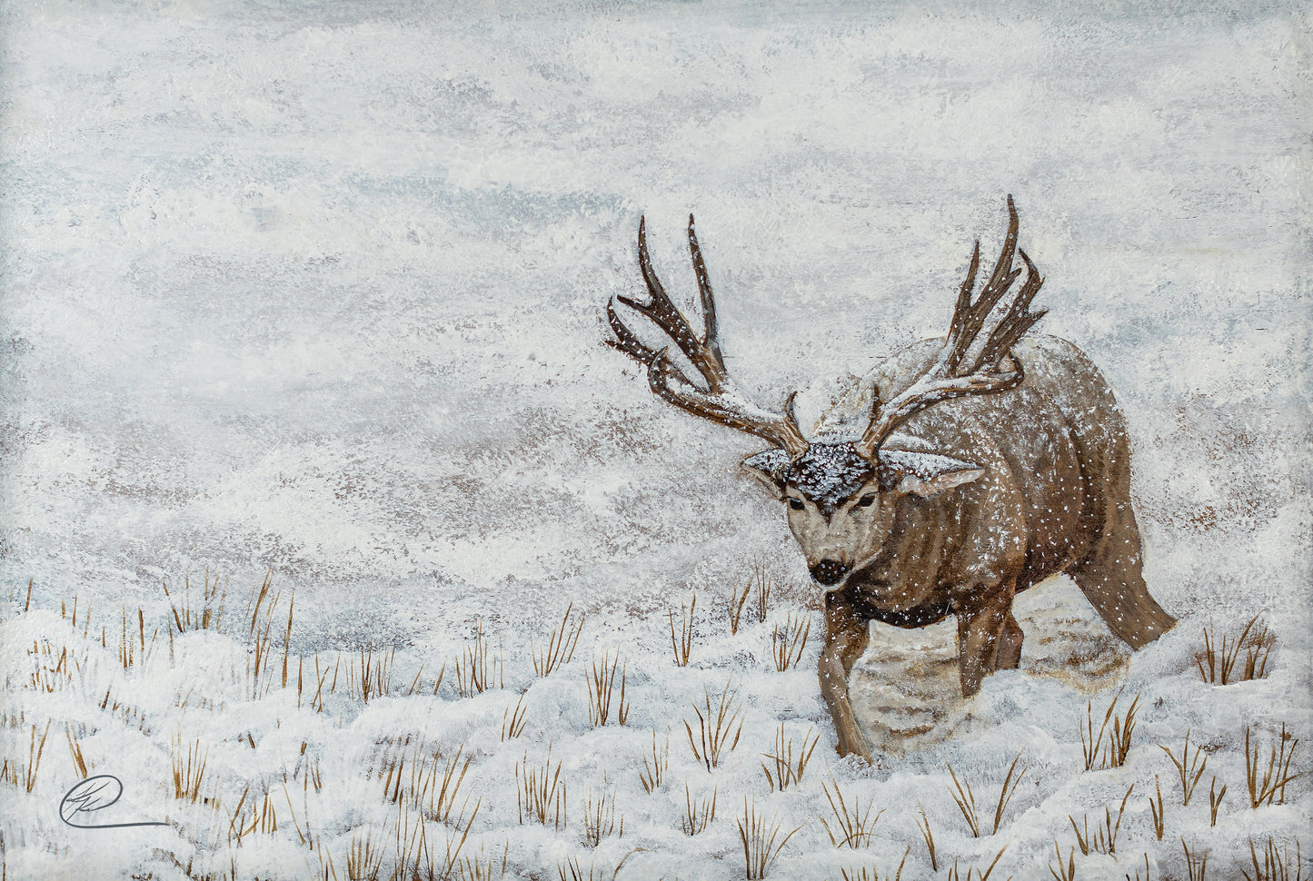 Snow Muley - 12" x 18" Wood Sign