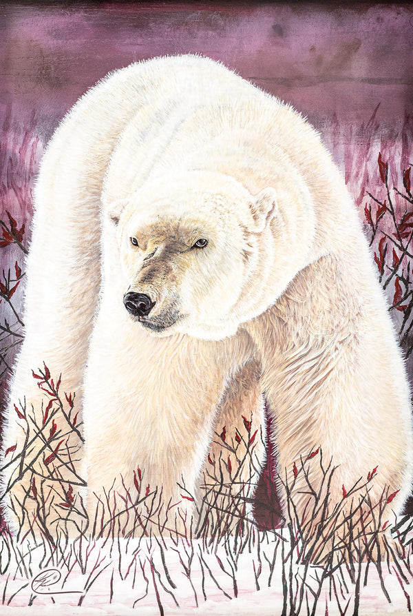 Purple Polar - 18" x 12" Wood Sign