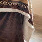 Solid Brown Plush Velvet Bed Skirt, Twin