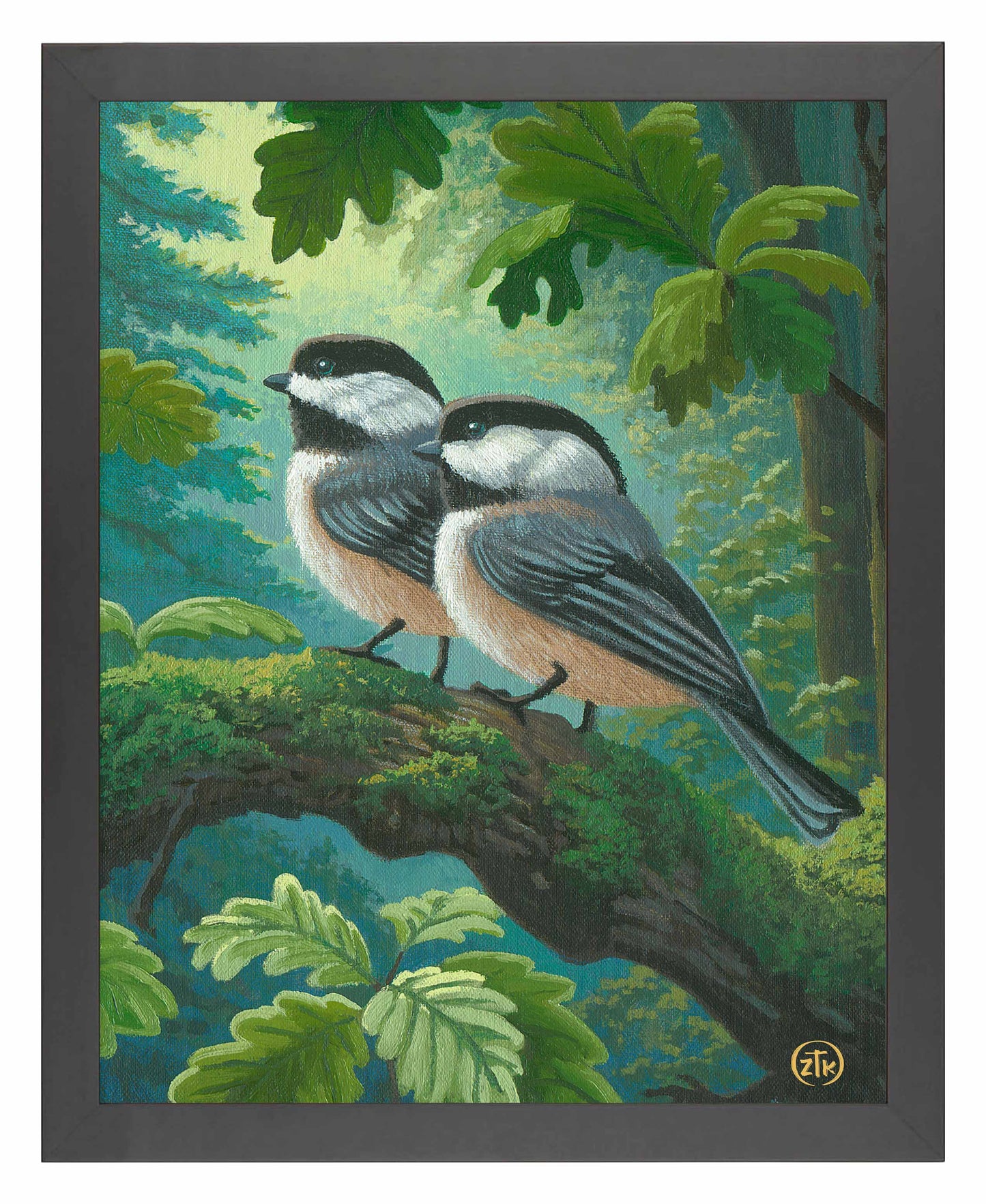 Chickadees In Spring - Art Prints