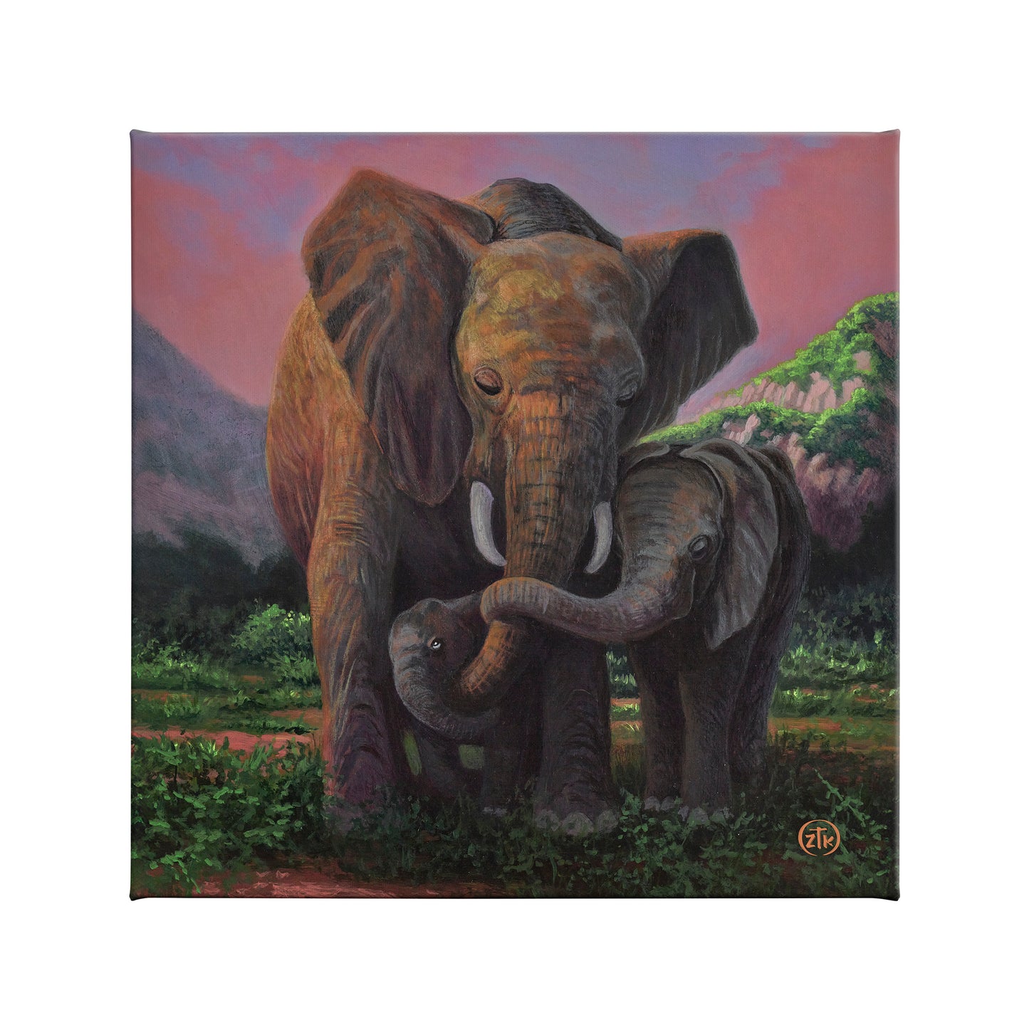 A Mother's Embrace - 14" x 14" Gallery Wrapped Canvas