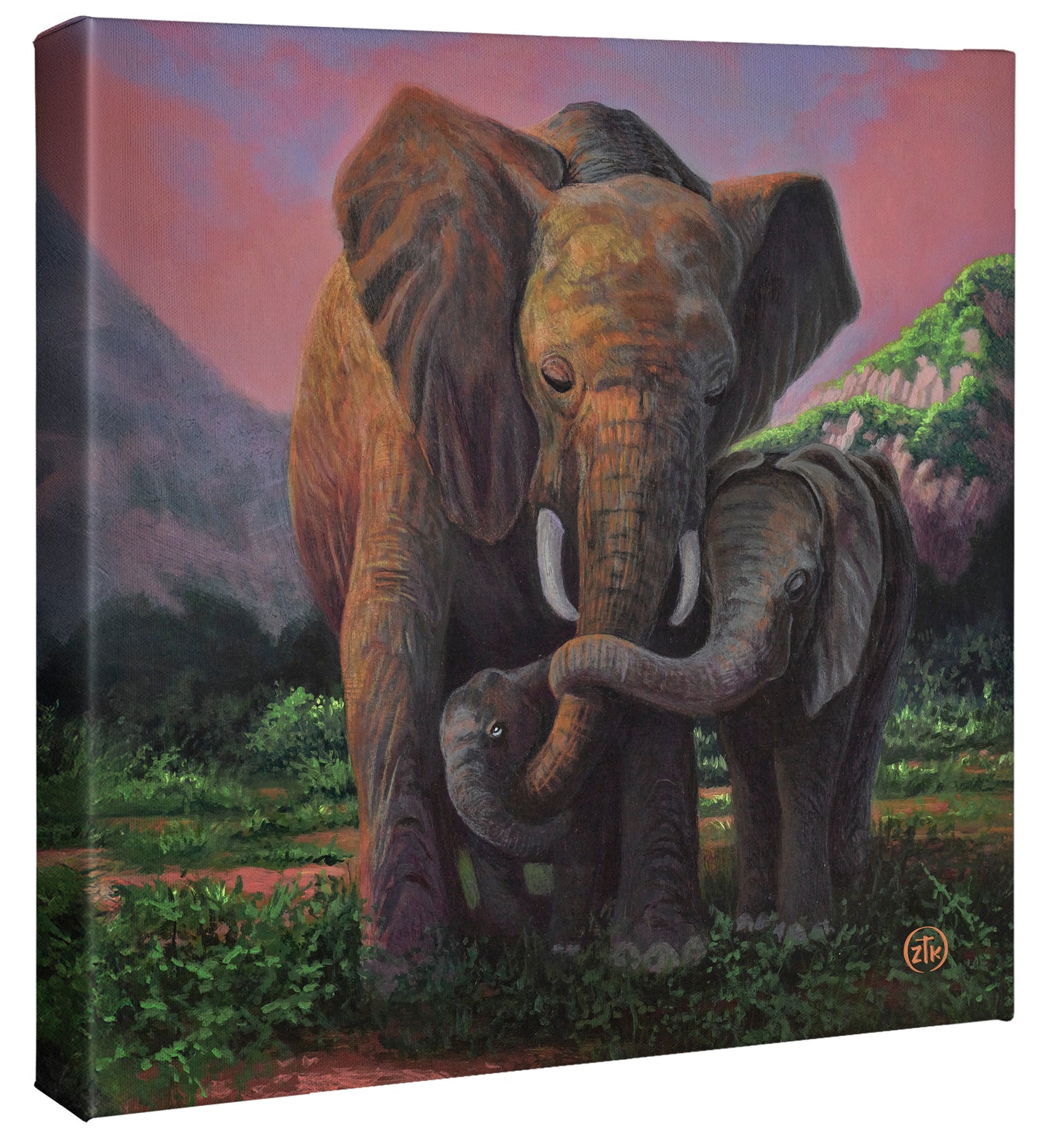 A Mother's Embrace - 14" x 14" Gallery Wrapped Canvas